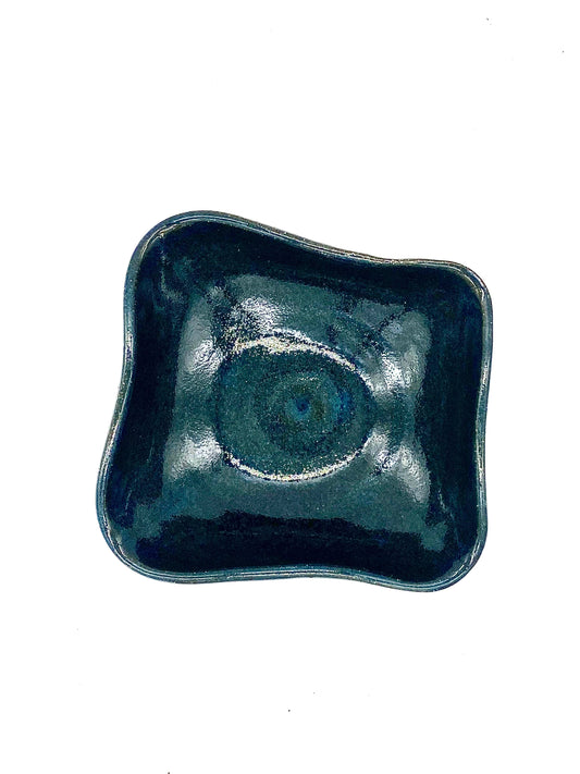 Dark Denim Squiggle Bowl