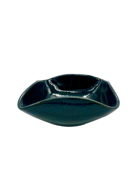 Dark Denim Squiggle Bowl