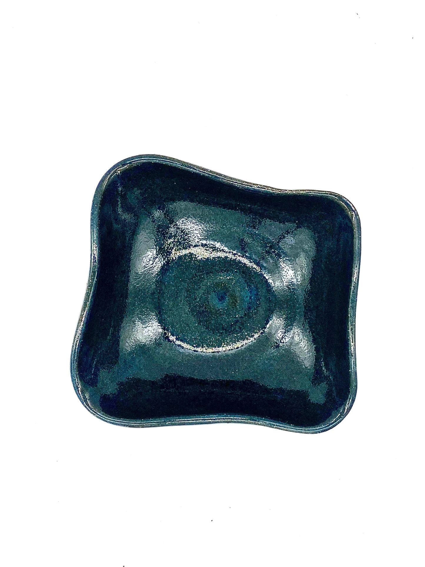 Dark Denim Squiggle Bowl